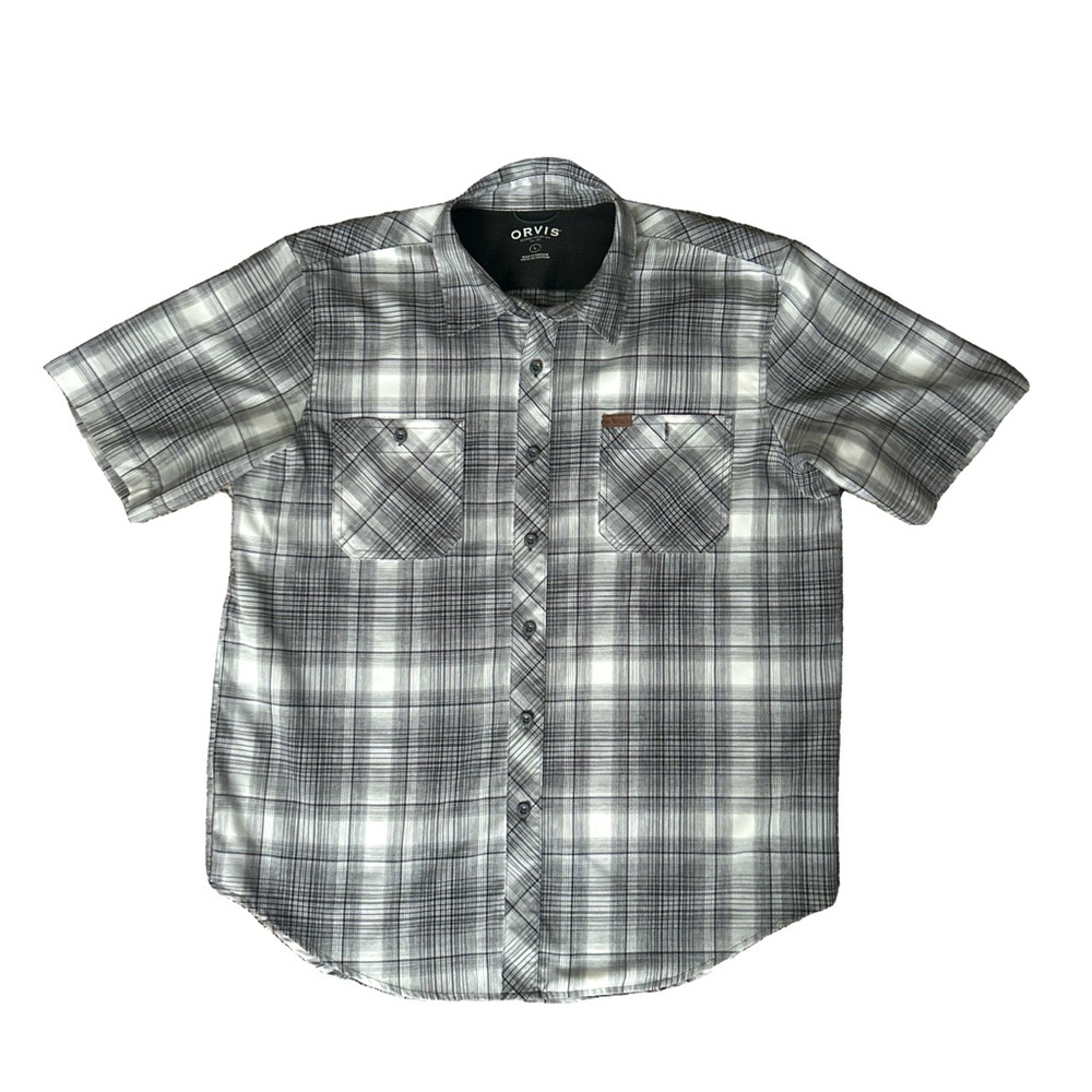 5/$25 Orvis button up short sleeve collared shirt size large